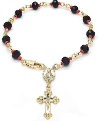 Azabache Charm Protection Bracelet Containing Figa Hand 14K Gold Filled Jewelry Protects From Evil Eye for Women Men Boys Girls in Kuwait