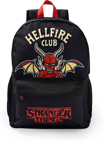 Stranger Things Backpack Kids Teens | Girls Boys Hellfire Club Black Rucksack | Luggage Sports School Bag with Adjustable Straps | Series Merchandise Gifts in Kuwait