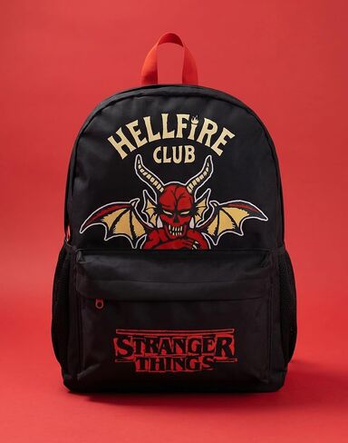 Stranger Things Backpack Kids Teens | Girls Boys Hellfire Club Black Rucksack | Luggage Sports School Bag with Adjustable Straps | Series Merchandise Gifts in Kuwait