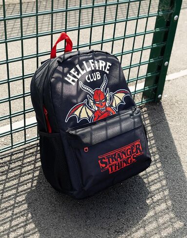 Stranger Things Backpack Kids Teens | Girls Boys Hellfire Club Black Rucksack | Luggage Sports School Bag with Adjustable Straps | Series Merchandise Gifts in Kuwait