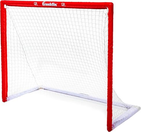 Franklin Sports NHL Street Hockey Goal with Net - Portable Lightweight PVC Youth Street + Roller For Kids - 46" in Kuwait