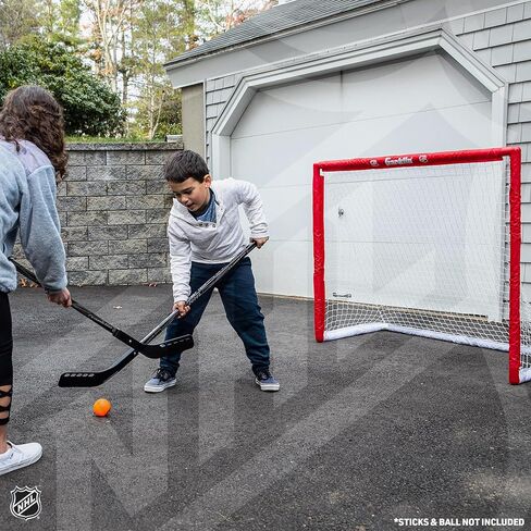Franklin Sports NHL Street Hockey Goal with Net - Portable Lightweight PVC Youth Street + Roller For Kids - 46" in Kuwait