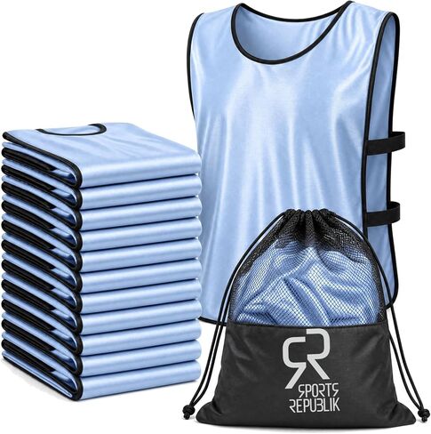 SportsRepublik Pinnies Scrimmage Vests for Kids, Youth and Adults (12-Pack) - Soccer Pennies in Kuwait