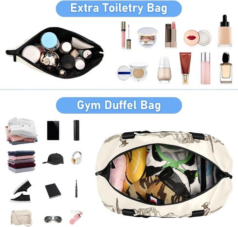 Blueangle Western Desert Cowboy Travel Duffel Bag, Waterproof Sports Tote Gym Bag with Shoes Compartment, Shoulder Weekender Overnight Bag for Women Men（585） in Kuwait
