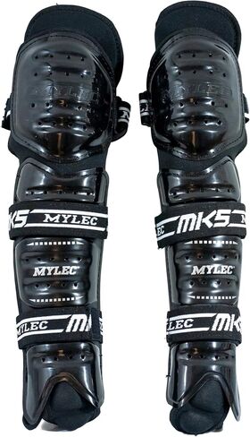 MyLec MK5 Street/DEK Shin Pad, Lightweight & Durable Hockey Accessories, 360° Straps, Hard Front Shells, Breathable Material, Metatarsal Padding Ice Hockey Shin Guards, Foam Rubber in Kuwait