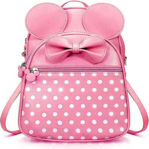 Voikukka Black Mini Backpack for Girls Small Backpack Purse Leather Cute Kids Travel Backpacks Gift Mouse backpack for Little Girls Childrens Backpack Toddler Girl Backpacks in Kuwait