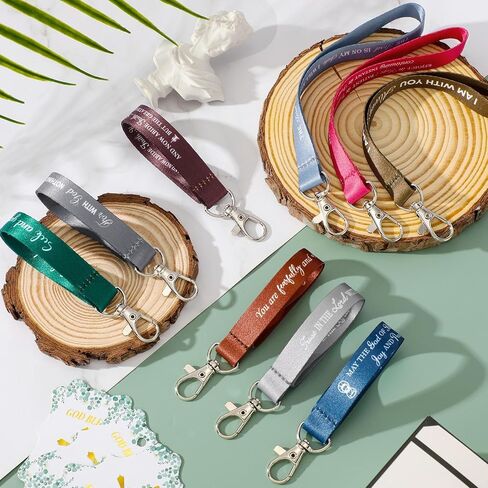90 Pcs Christian Keychains Bulk Scripture Keychain Inspirational Religious Key Chains Polyester Bible Keyrings Bible Verse Church Gifts for Women Friend Strap Christian Party Favors in Kuwait