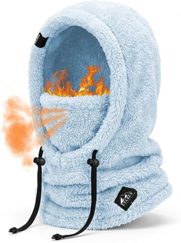 EXLBES Fleece Balaclava Face Mask Winter Ski Mask for Men Women Wind-Resistant Warm Face Cover for Cold Weather in Kuwait
