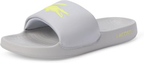 Lacoste Men's Croco 1.0 Slide Sandal, RED/White, 7 in Kuwait