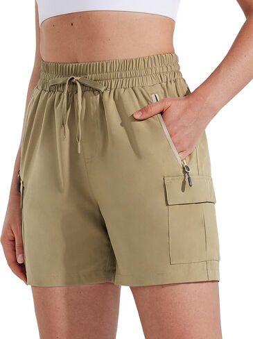 MASKERT Women's Hiking Cargo Shorts 5" 7" 9" Quick Dry Athletic Golf Shorts Lightweight Running Summer Casual Shorts in Kuwait