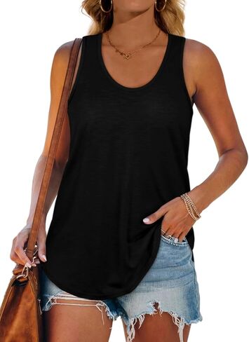 Womens Tank Tops Racerback Loose Shirts for Women Summer in Kuwait