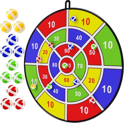 BooTaa 29" Large Dart Board for Kids, Kids Dart Board with Sticky Balls, Boys Toys, Indoor/Sport Outdoor Fun Party Play Game Toys, Birthday Gifts for 3 4 5 6 7 8 9 10 11 12 Year Old Boys Girls in Kuwait