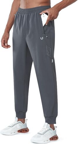 NORTHYARD Men's Fleece Athletic Pants Workout Joggers Lightweight Running Pants Quick Dry Jogging Gym Sweatpants Active Track Navy XL in Kuwait