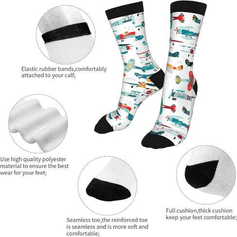 Unisex Fun Novelty Crazy Crew Socks Flute Music Dress Socks in Kuwait
