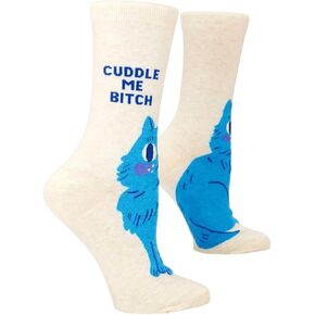 Blue Q Women's Crew Socks ~ Go Away, I'm Introverting. (fit shoe size 5-10) in Kuwait