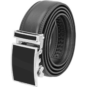 Falari Leather Dress Belt with Ratchet Buckle, Holeless Automatic Design, Adjustable Size in Kuwait