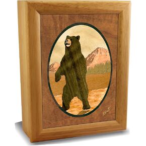Wood Art Buffalo Box - Handmade USA - Unmatched Quality - Unique, No Two are the Same - Original Work of Wood Art. A Buffalo Gift, Ring, Trinket or Wood Jewelry Box (#4110 Buffalo 4x5x1.5) in Kuwait