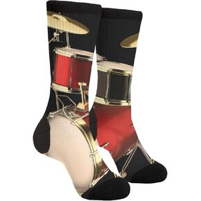 FWSXIVN Disc Golf Unisex Adult Fun Cool 3D Print Colorful Athletic Sport Novelty Crew Tube Socks, Black and White, One Size in Kuwait