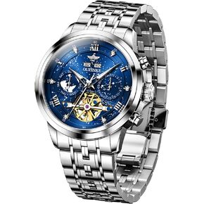 OUPINKE Mens Automatic Watches Real Diamond Self Winding Mechanical Gold Luxury Dress Mens Wrist Watch Waterproof in Kuwait