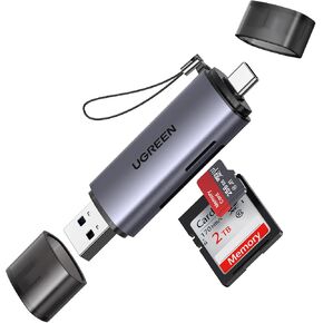 محول بطاقة يو غرين SD USB نوع C USB 3.0 OTG لبطاقات ذاكرة محمول 2 فتحتان لـ TF وSD وSDXC وRS-MMC وMicro SDXC وMicro SDXC وMicro SDXC وUHS-I لأجهزة Mac وWindows Linux, والكمبيوتر المحمول in Kuwait