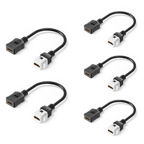 في سي اي 5 عبوات محول مقبس HDMI كيستون HDMI انثى الى انثى وصلة كيبل وصلة ضفيرة جاك - 6 انش in Kuwait