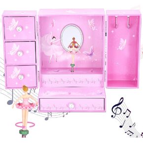 Jewelkeeper Music Box 3 Pullout Drawers, Fairy Castle Design, Waltz The Flowers Tune in Saudi Arabia
