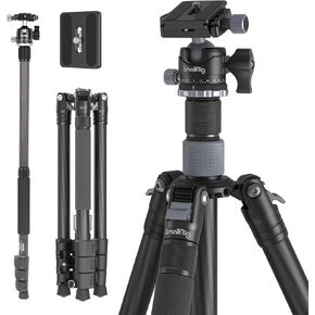 SmallRig 54" Lightweight Compact Carbon Fiber Tripod with Detachable Monopod, 360° Ball Head, Quick Release Plate, Load up to 26.5 lbs/12 kg, for Canon for Sony, DSLR Camera, Phone, Camcorder-4060 in Kuwait