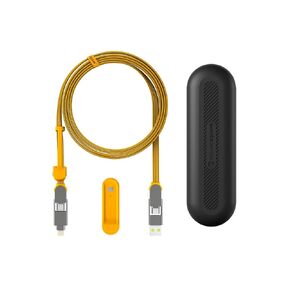 Rolling Square inCharge XL 6-in-1 Multi Charging Cable with 100W Ultra-Fast Charging Power, Portable USB and USB-C Cable, 6.5 Ft/2m, Urban Black in Kuwait