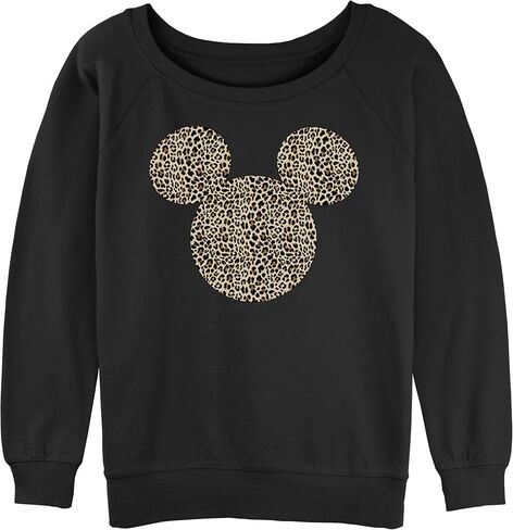 Disney Women's Classic Mickey Animal Ears Junior's Raglan Pullover with Coverstitch in Kuwait