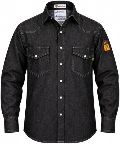 Flame Resistant FR Denim Shirt - 100% C - 7 oz in Kuwait