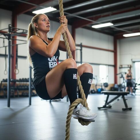 Unbrokenshop.com Cross Fit Shin Guard Calf Compression Sleeve, Weightlifting, Deadlift, Rope Climb, Box Jumps for Men Women, One Sleeve (Black) in Kuwait