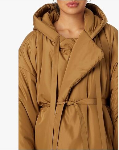 Norma Kamali Women's Hooded Sleeping Bag Car Coat W/Drawstrings in Kuwait