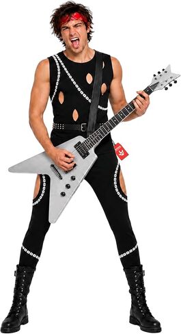 Fun Shack Mens 80s Rocker Costume Men, Rocker Halloween Costume Men, 80s Rock Costume Men, 80's Rocker Costume Men in Kuwait