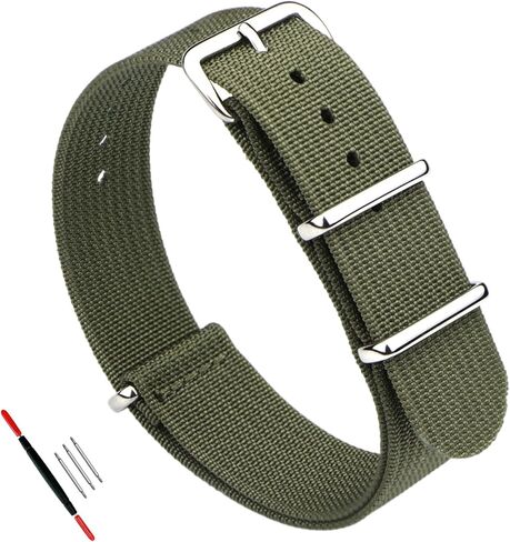 WOUKUP Premium Military Ballistic Ribbed Nylon Watch Straps 18mm 20mm 22mm Replacement Watch Band for Men in Kuwait
