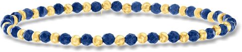 Canaria 6.00 ct. t.w. Sapphire Bead Stretch Bracelet in 10kt Yellow Gold. 7 inches in Kuwait