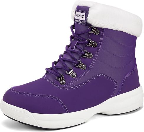 Dannto Women Winter Snow Boots Ladies Warm Fur Lined Ankle Booties Outdoor Water Resistant Furry Shoes in Kuwait