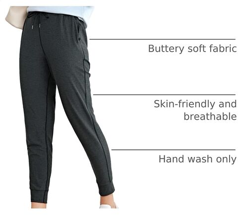 CRZ YOGA Women's Sweatpants Joggers - 26'' Lightweight Soft Lounge Yoga Pants High Waisted Tapered Sweat Pants with Pockets in Kuwait