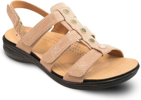 Revere Toledo Women's Sandals - Gladiator Inspired Premium Leather Walking Sandals - Stylish and Trendy - Orthotic-Friendly with Arch Support and Adjustable Fit in Kuwait