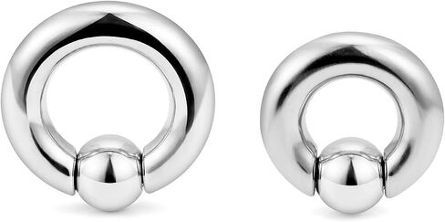 SCERRING PA Ring Captive Bead Rings Spring Action CBR Monster Screwball Rings 316L Surgical Steel Pierced Body Jewelry 2G 4G 6G 8G in Kuwait