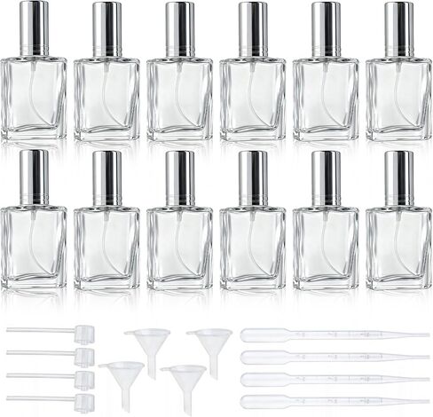 YU FENG 12pcs Refillable Glass Atomizer Spray Bottles with Funnels Pipettes Dispenser for Perfume,Fragrance,Lotion,Essential Oil in Kuwait