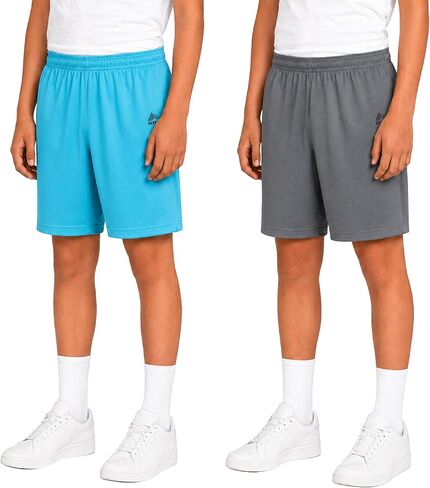 RBX Boys' Active Shorts - Athletic Performance Basketball Shorts (2 Pack) in Kuwait