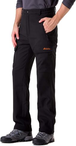 clothin Men's Insulated Pants Fleece Lined Snow Pants Softshell Water and Wind-Resistant in Kuwait