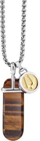 Bulova Men's Classic Round Box Link Chain Necklace with Polished Pendant in Saudi Arabia