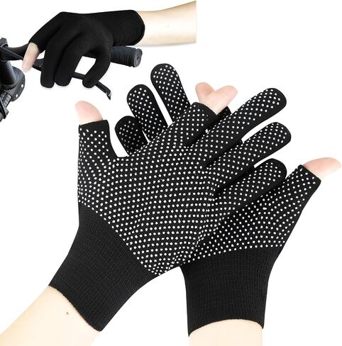 KkaFFe Lightweight Men and Women Half-Finger Slip Breathable Fingerless Work Gloves for Construction Nylon Fitness Cycling Motorcycle Gloves in Kuwait