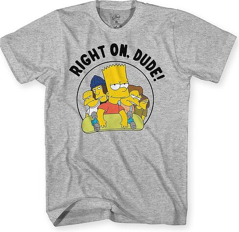 The Simpsons Boys Bart Simpson Skating Shirt - Krusty The Klown, Bart and Homer Simpson Tee Graphic T-Shirt in Kuwait