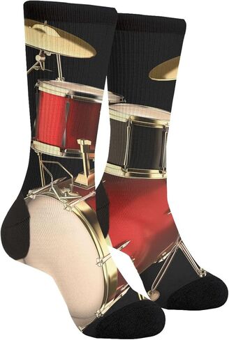 FWSXIVN Disc Golf Unisex Adult Fun Cool 3D Print Colorful Athletic Sport Novelty Crew Tube Socks, Black and White, One Size in Kuwait