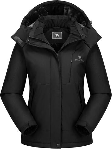CAMEL CROWN Womens Winter Coat Waterproof Ski Jacket with Fleece Lining Windproof for Snow Rain Outdoor Hiking Mountain in Kuwait