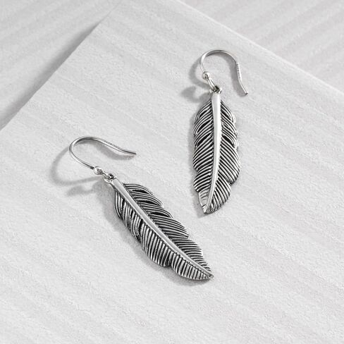 Silpada 'Etched Feather' Drop Earrings in Sterling Silver in Kuwait