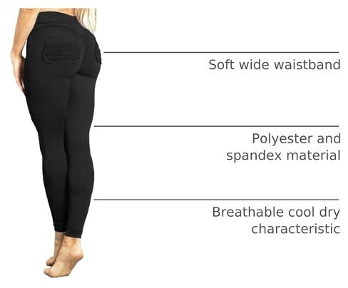 FITTOO Women's High Waisted Bottom Scrunch Leggings Ruched Yoga Pants Push up Butt Lift Trousers Workout Tights in Kuwait