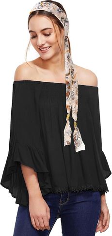 GERINLY Women Skinny Scarf Thin Chiffon Belt Band Long Tie Scarf Bag Handle Wraps in Kuwait